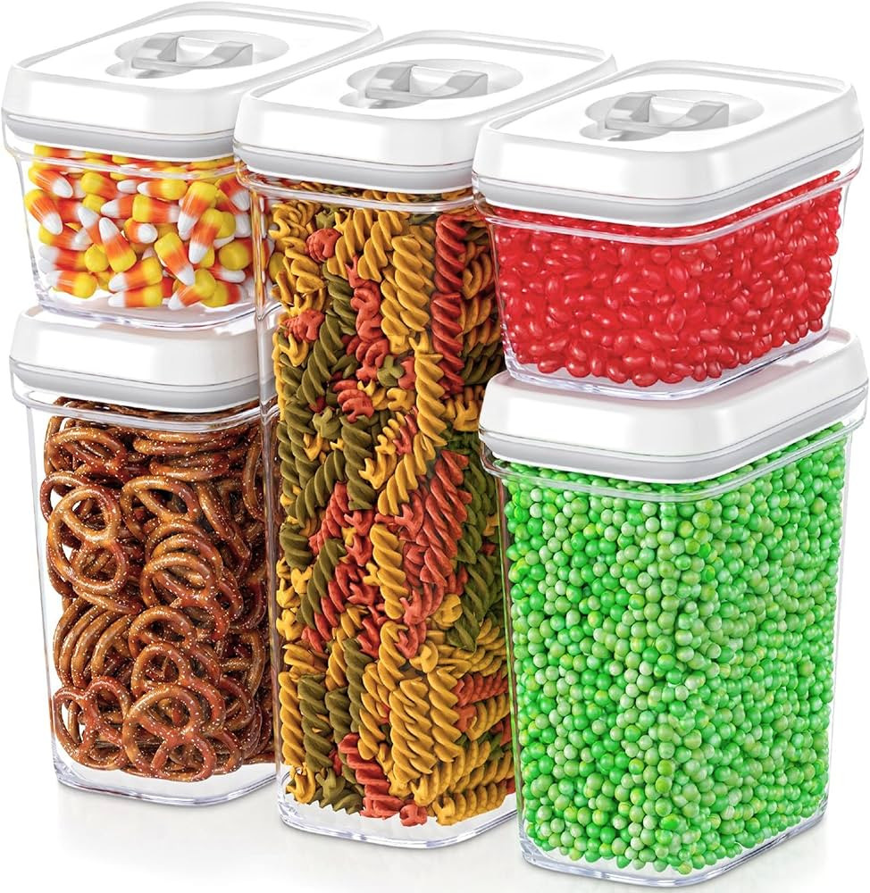 DWËLLZA KITCHEN Airtight Food Storage Containers with Lids - 5 Piece Set - Kitchen Accessories -... | Amazon (US)