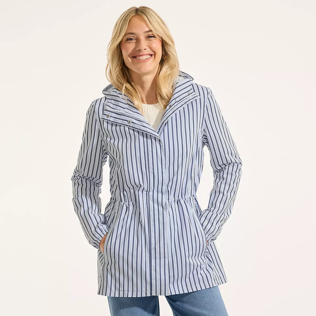 Women's Print Waterproof Hooded Packable Raincoat | Lands' End (US)