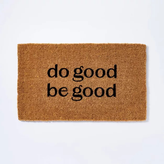 1'6"x2'6" Do Good Be Good Doormat Black - Threshold™ designed with Studio McGee | Target