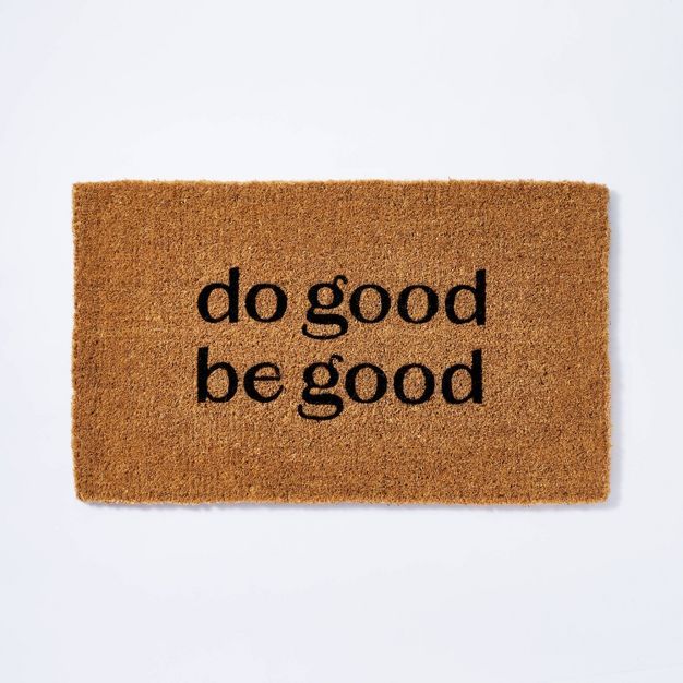 1'6"x2'6" Do Good Be Good Doormat Black - Threshold™ designed with Studio McGee | Target