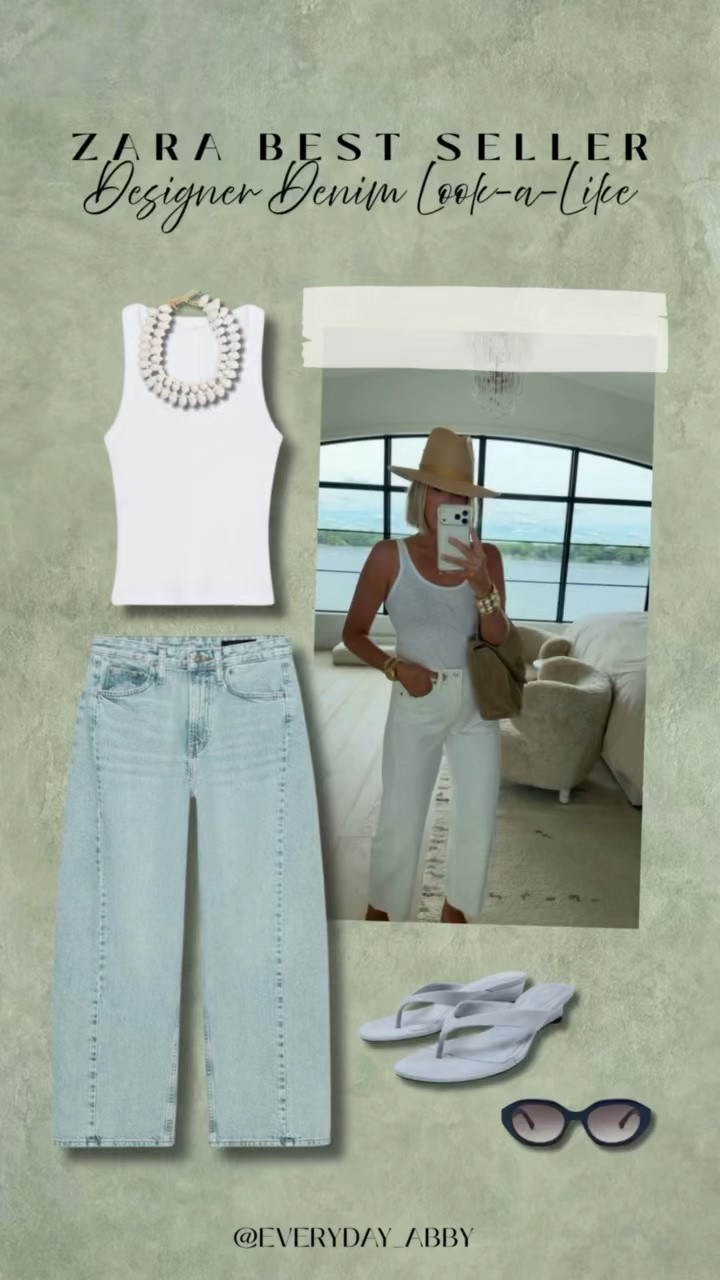 Love these designer inspired jeans from Zara, ordered both the white and light blue wash! Look and feel like the ones from Mother, but only $60! I’m wearing a size 6 👏🏻👏🏻

#LTKgrwm #LTKootd