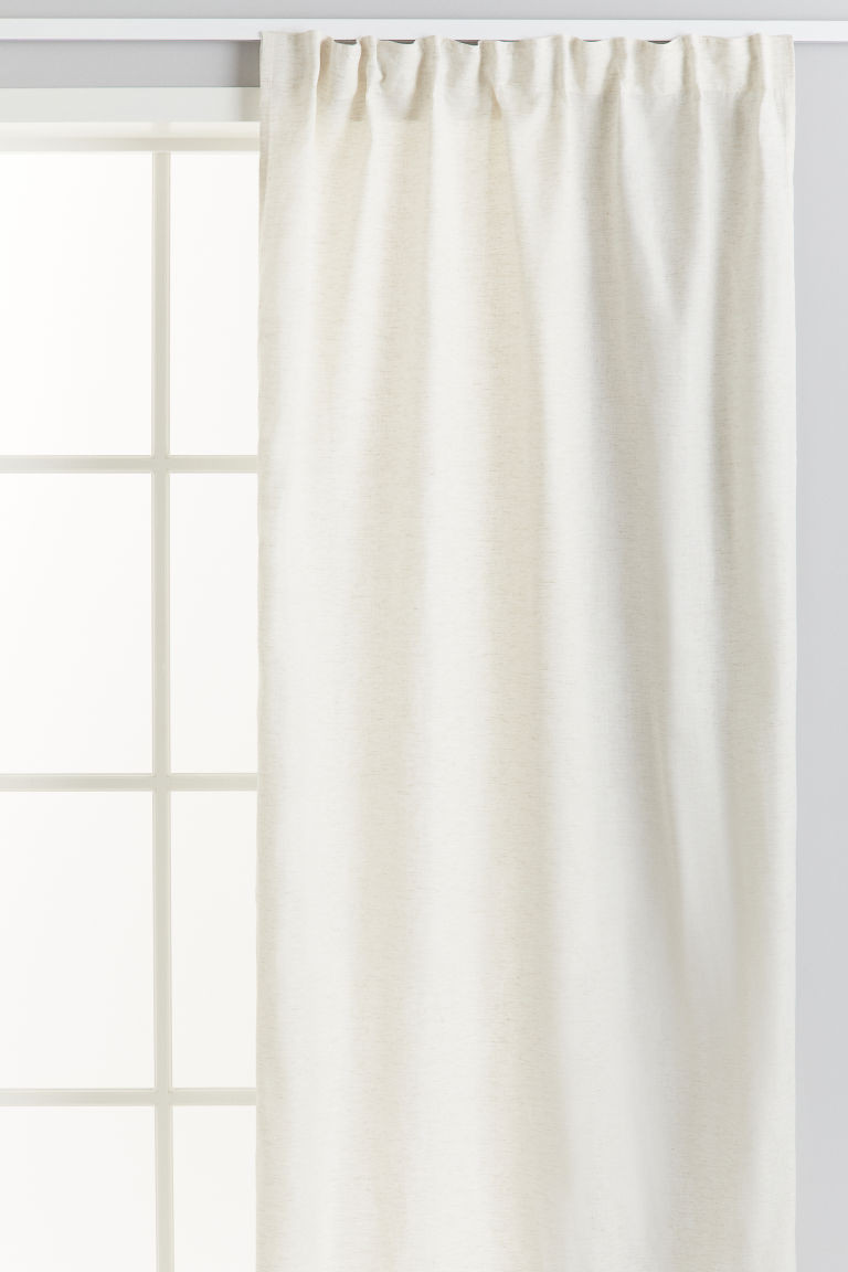 H & M - 2-pack Lyocell-blend Curtain Panels - White | H&M (US + CA)