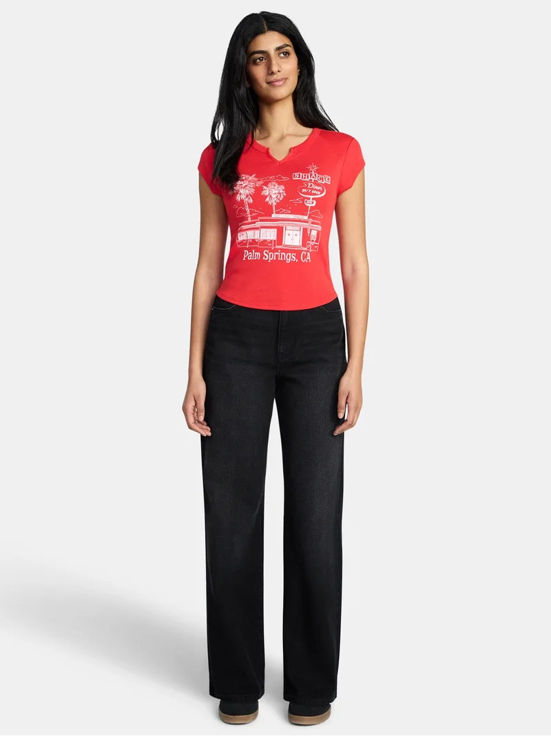 Palm Springs Women's Graphic Tee with Short Sleeves, Sizes XXS-XXL | Walmart (US)