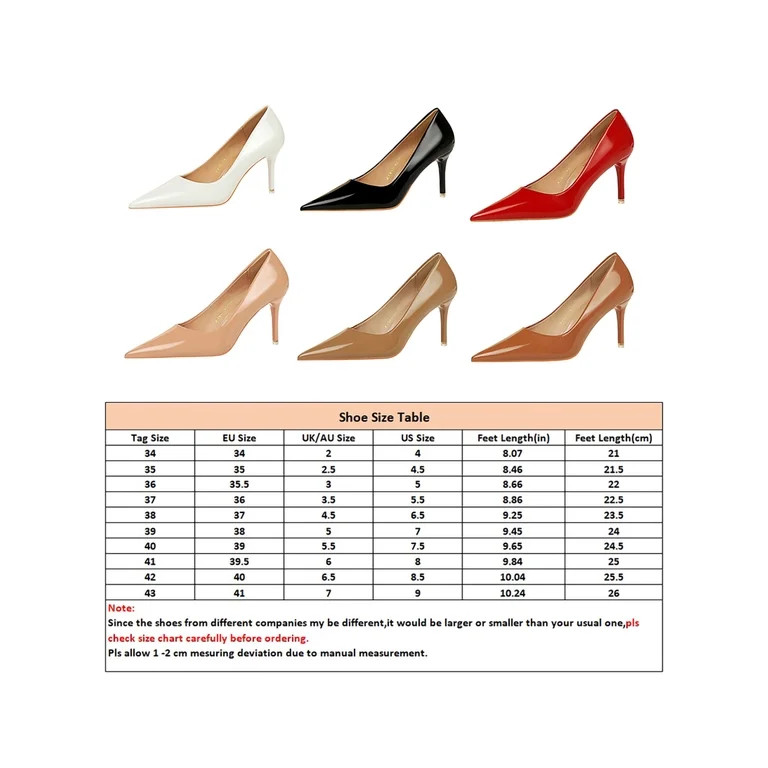 Crocowalk Womens Anti-Slip Stiletto Pumps Formal Lightweight Pointed Toe Wedding Shoe High Heels ... | Walmart (US)