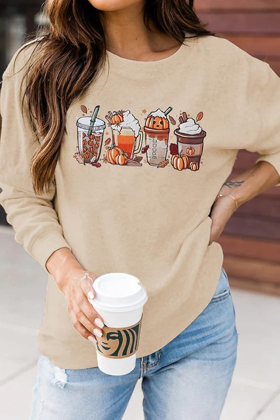 Fall Coffee Sweatshirt, Spooky Creepy Halloween Fall Sweatshirt, Coffee Lover Shirt, Pumpkin Spice L | Amazon (US)