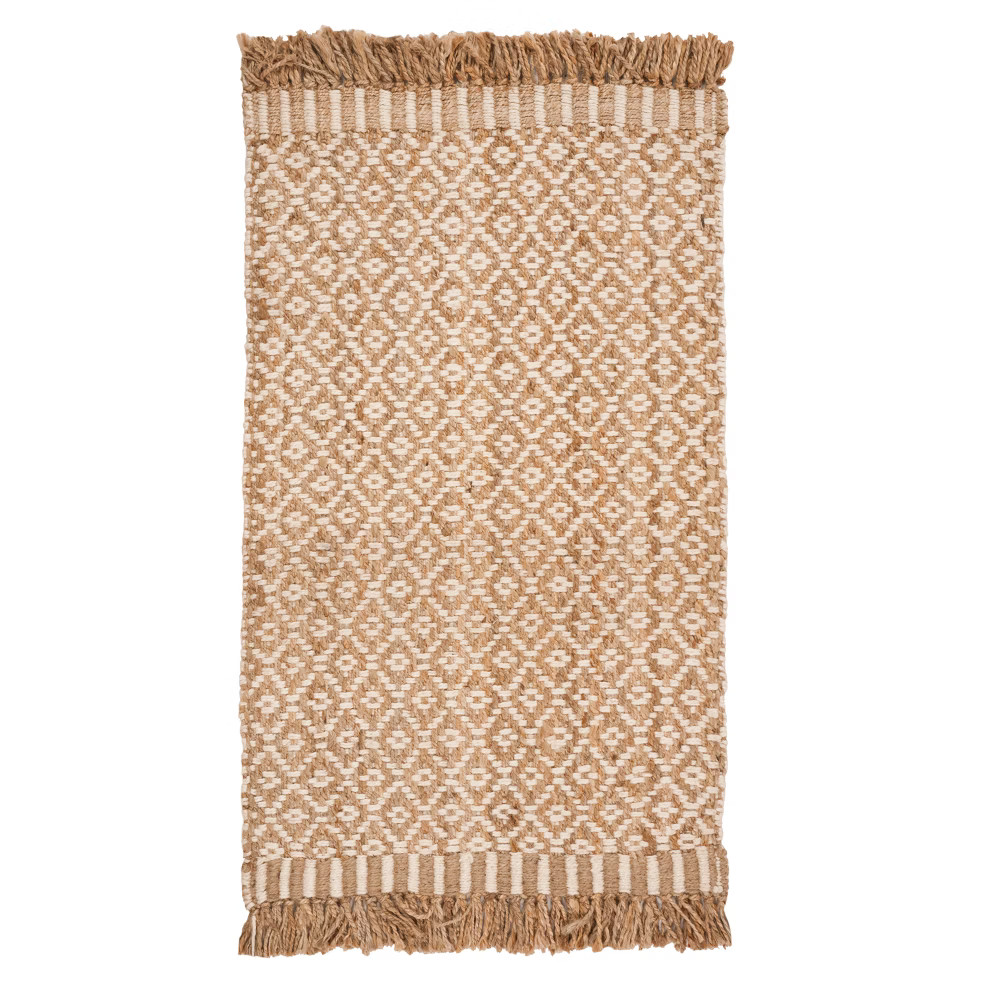 Natural/Ivory Geometric Woven Accent Rug 3'X5' - Safavieh | Target