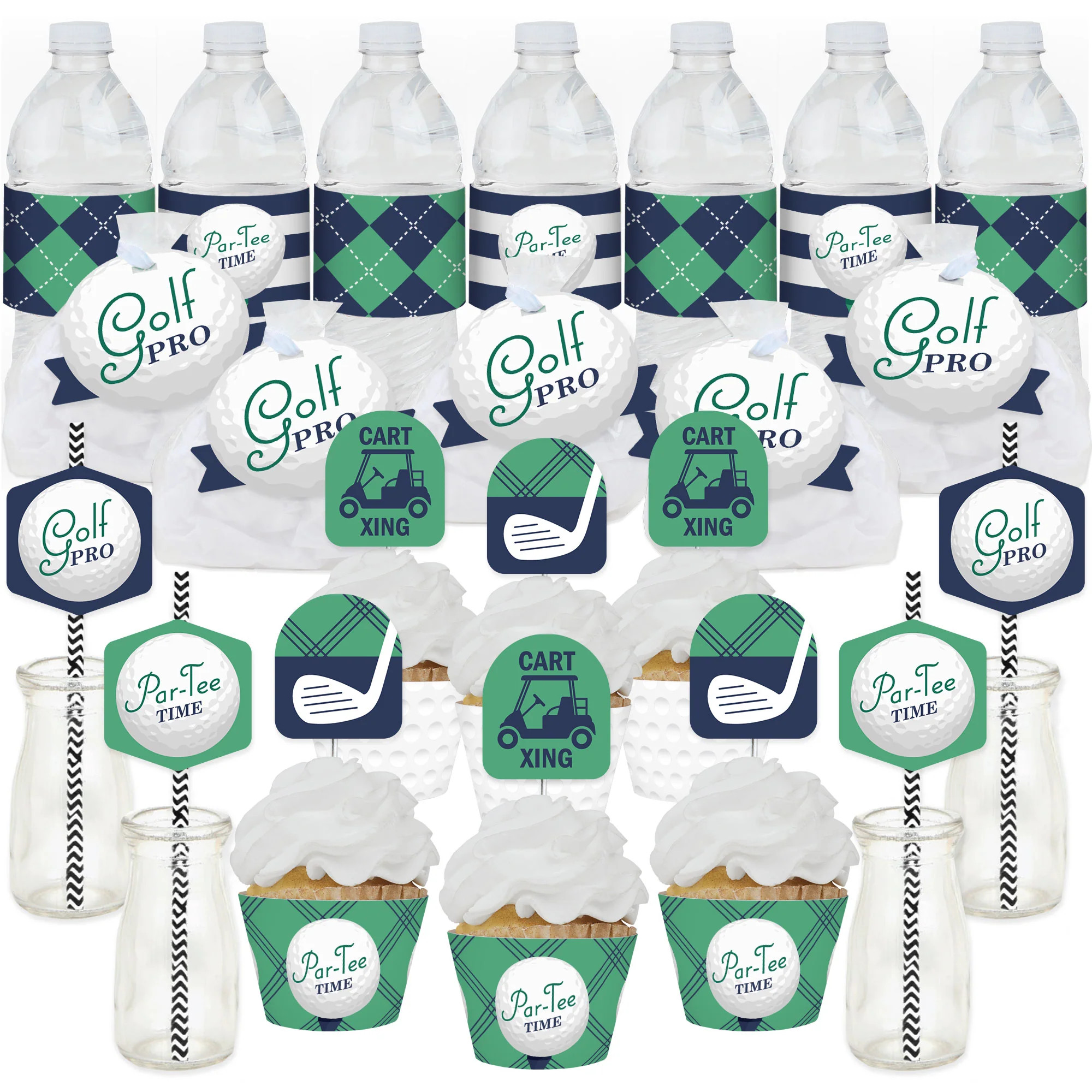 Par-Tee Time - Golf - Birthday or Retirement Party Favors and Cupcake Kit - Fabulous Favor Party ... | Big Dot of Happiness