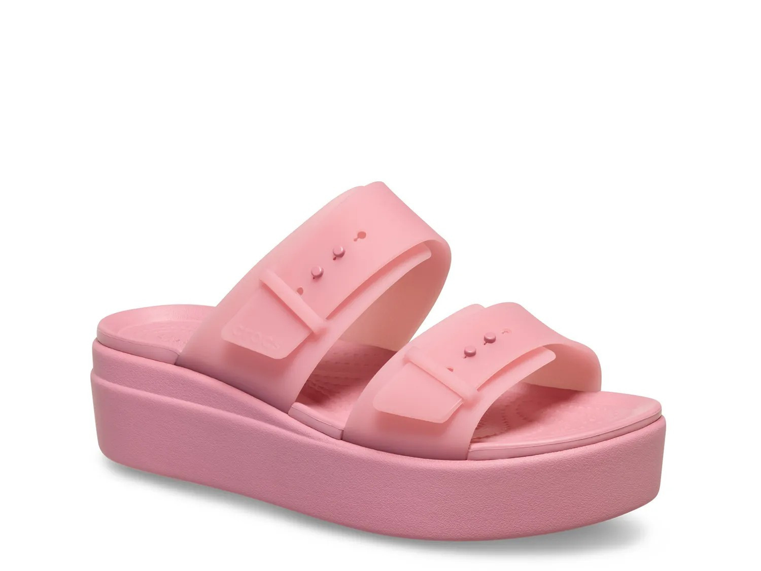 Crocs Brooklyn Low Wedge Sandal | Women's | Light Pink | Size 8 | Sandals | Jelly | DSW