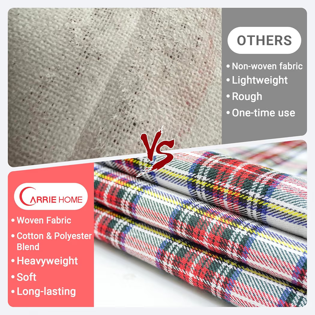 CARRIE HOME White Tartan Plaid Pillow Covers 18x18 White Plaid Christmas Throw Pillows Set of 2 C... | Amazon (US)