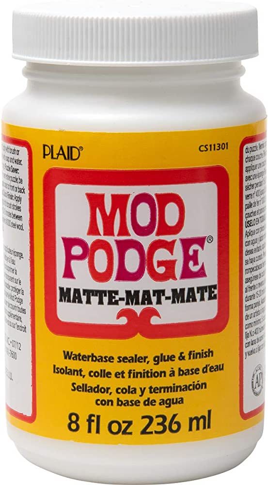 Mod Podge CS11301 Waterbase Sealer, Glue and Finish, 8 Oz, Matte | Amazon (US)