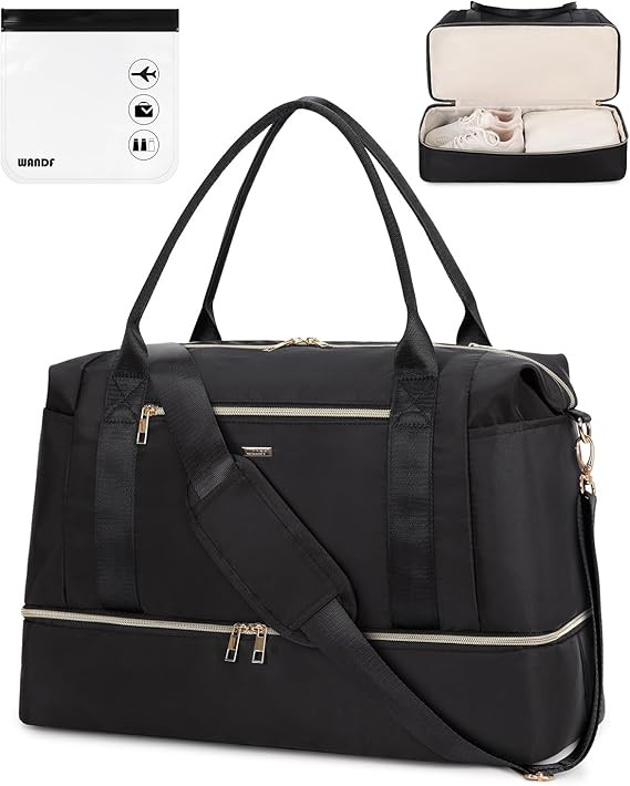 WANDF For Spirit Airlines Personal Item Bag 18x14x8 Underseat with Wet Pocket & Shoe Compartment ... | Amazon (US)