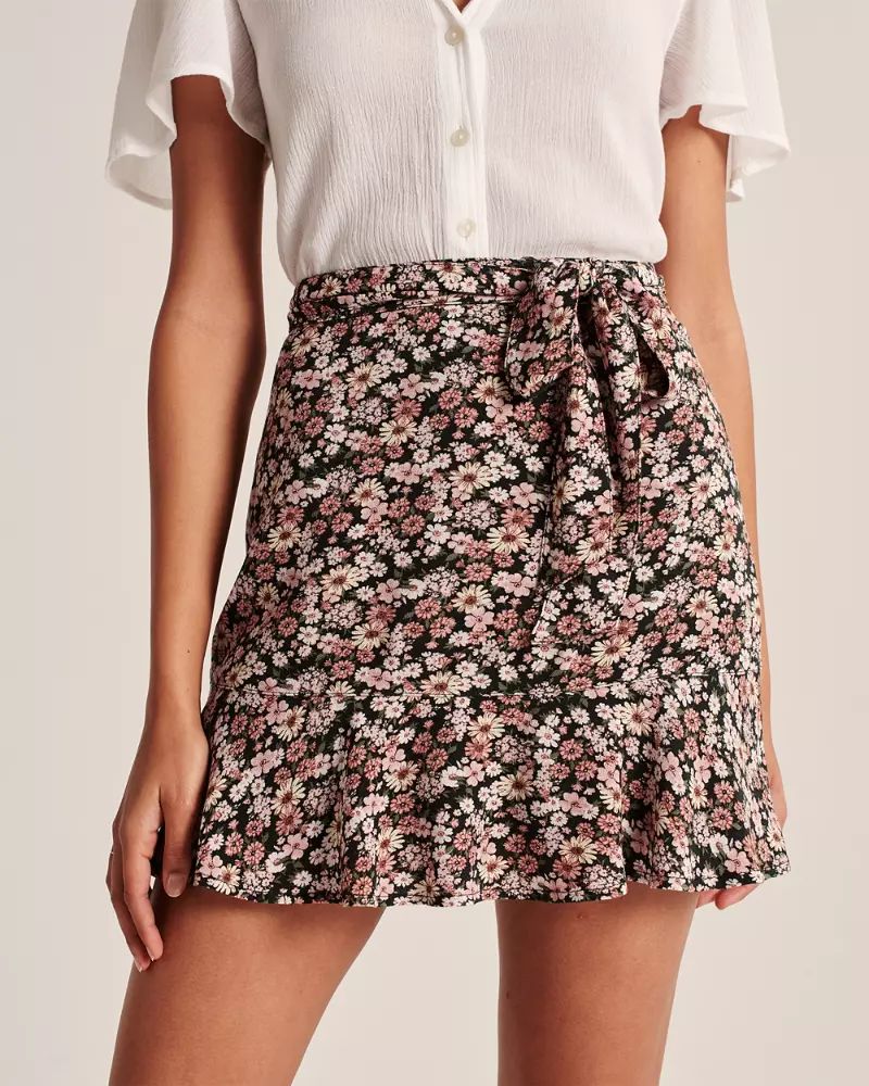 Ruffle Hem Mini Skirt | Abercrombie & Fitch US & UK