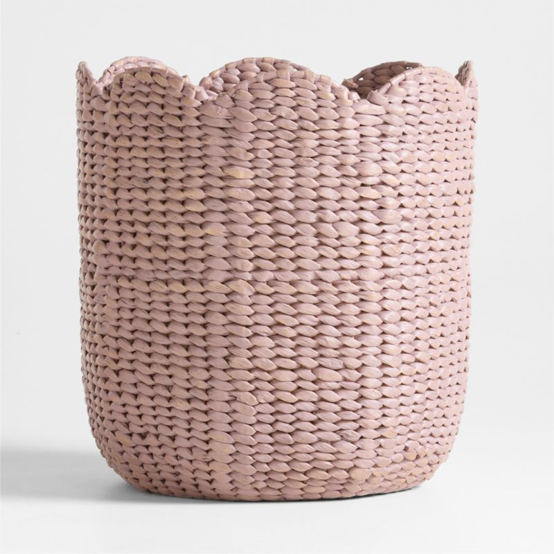 Bloom Lilac Woven Large Floor Storage Bin | Crate & Kids | Crate & Barrel