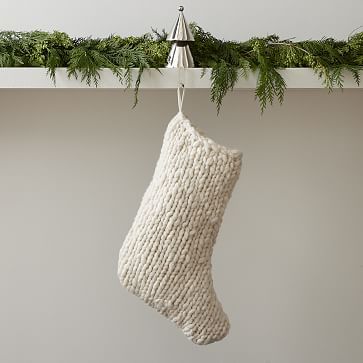 Chunky Knit Stocking - Alabaster | West Elm (US)