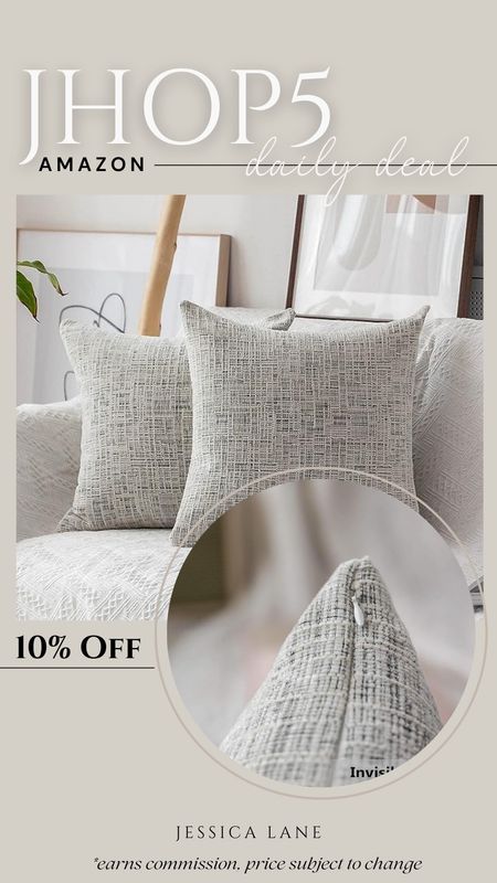 Amazon daily deal, save 10% on this pack of two textured throw pillow covers. Amazon home, Amazon decor, throw pillows, throw pillow covers, textured throw pillows, Amazon deal

#LTKhome #LTKsalealert #LTKstyletip