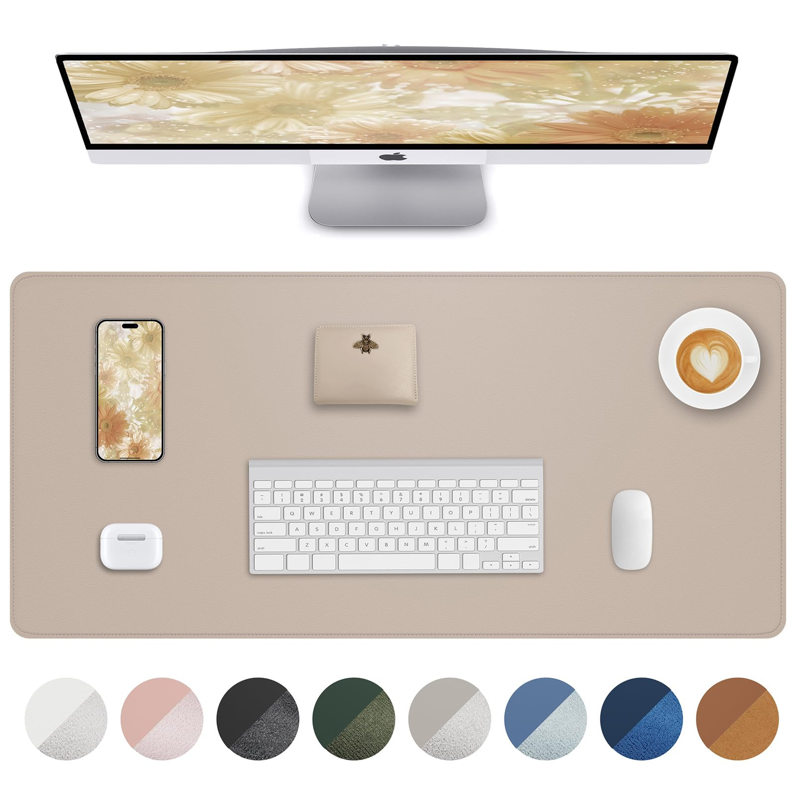 Non-Slip Desk Pad,Desk mat,Large Mouse Pad,Office Desk mat,Waterproof PU Leather Desk Blotter Mat... | Amazon (US)