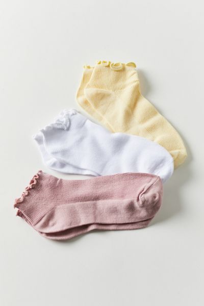 Ruffle Ankle Sock 3-Pack | Urban Outfitters (US and RoW)