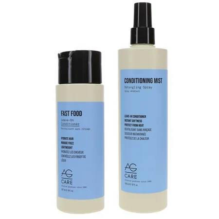 AG Care Fast Food Leave-On Conditioner 8oz & Conditioning Mist Detangling Spray 12 oz Combo Pack | Walmart (US)