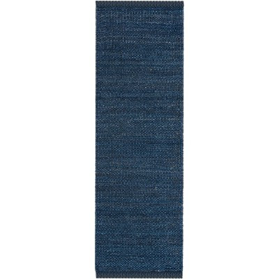 Natural Fiber NF368 Hand Woven Indoor Runner Rug - Navy - 2'6"x6' - Safavieh | Target