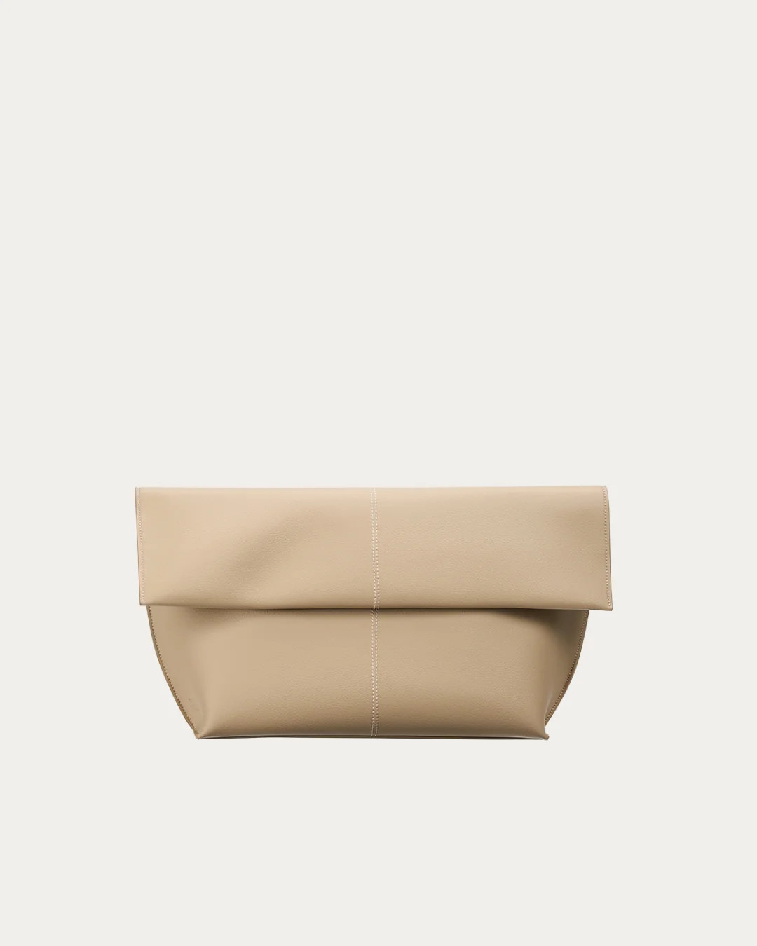 Seamed Clutch Sand | Freja New York