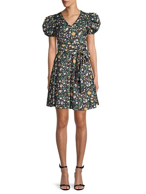 Floral Puff-Sleeve Dress | Saks Fifth Avenue OFF 5TH