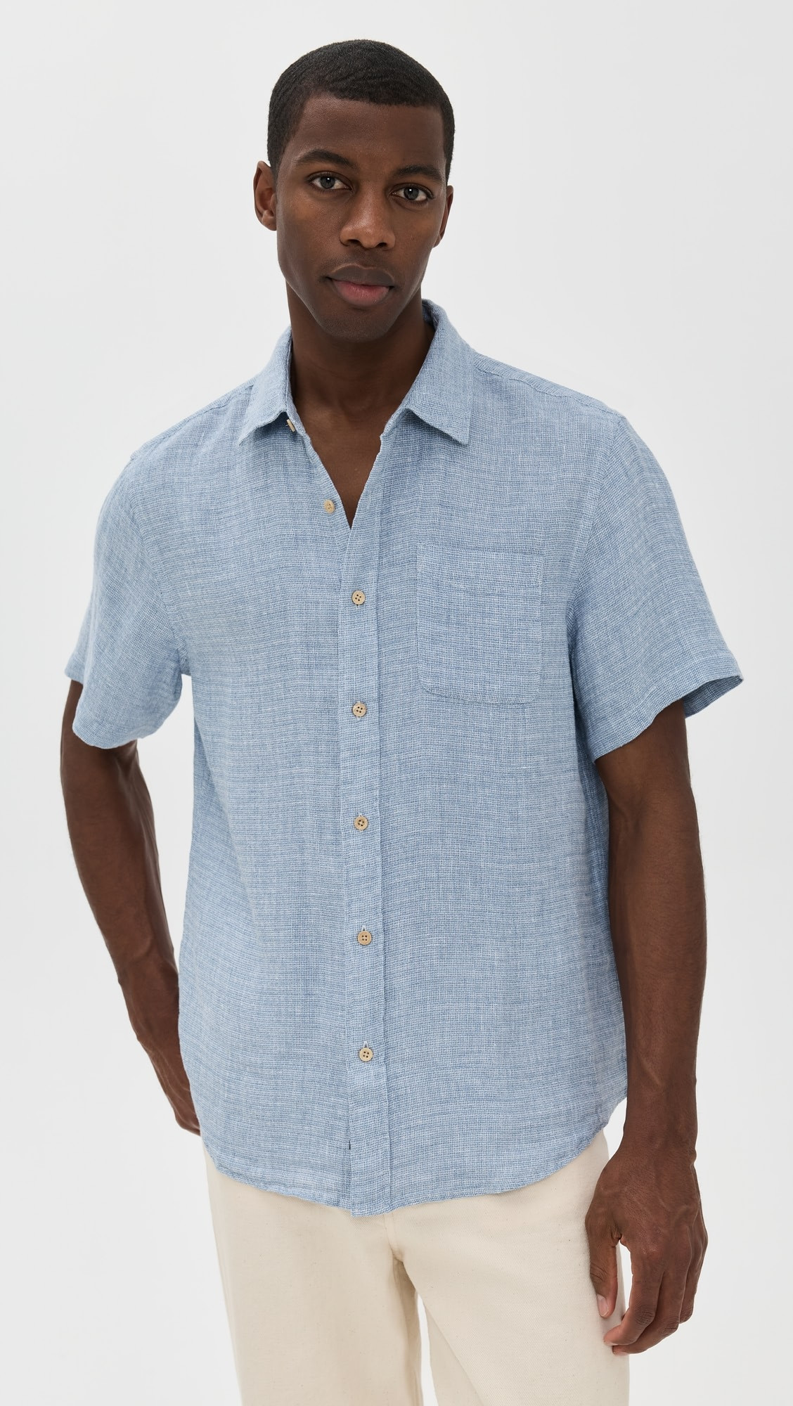 Palma Basket Weave Linen Shirt | Shopbop