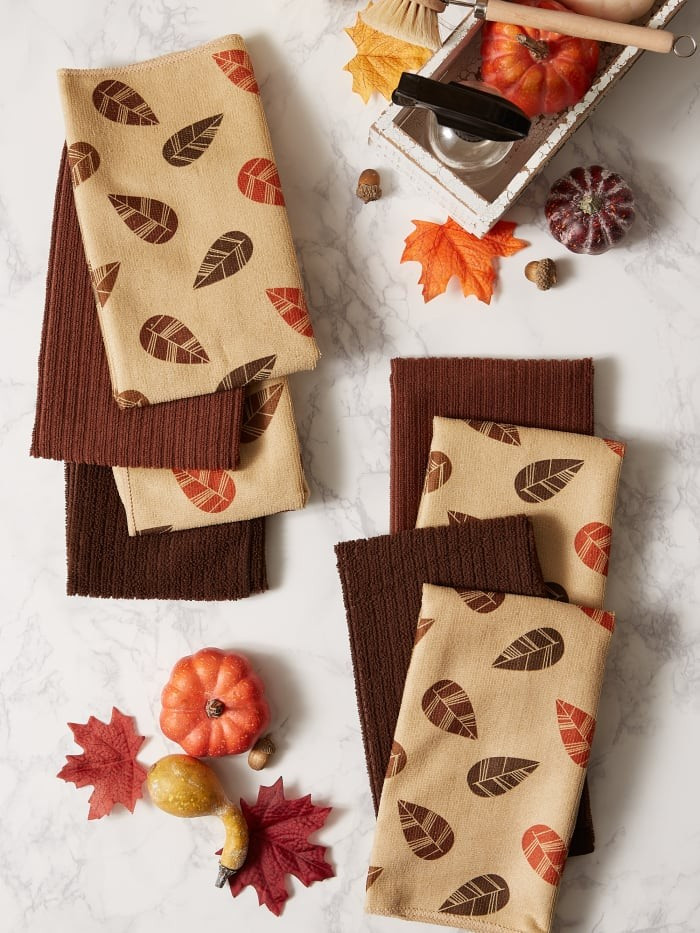 Set of 8 Harvest Wheat Microfiber Kitchen Towel | Pier 1 Online