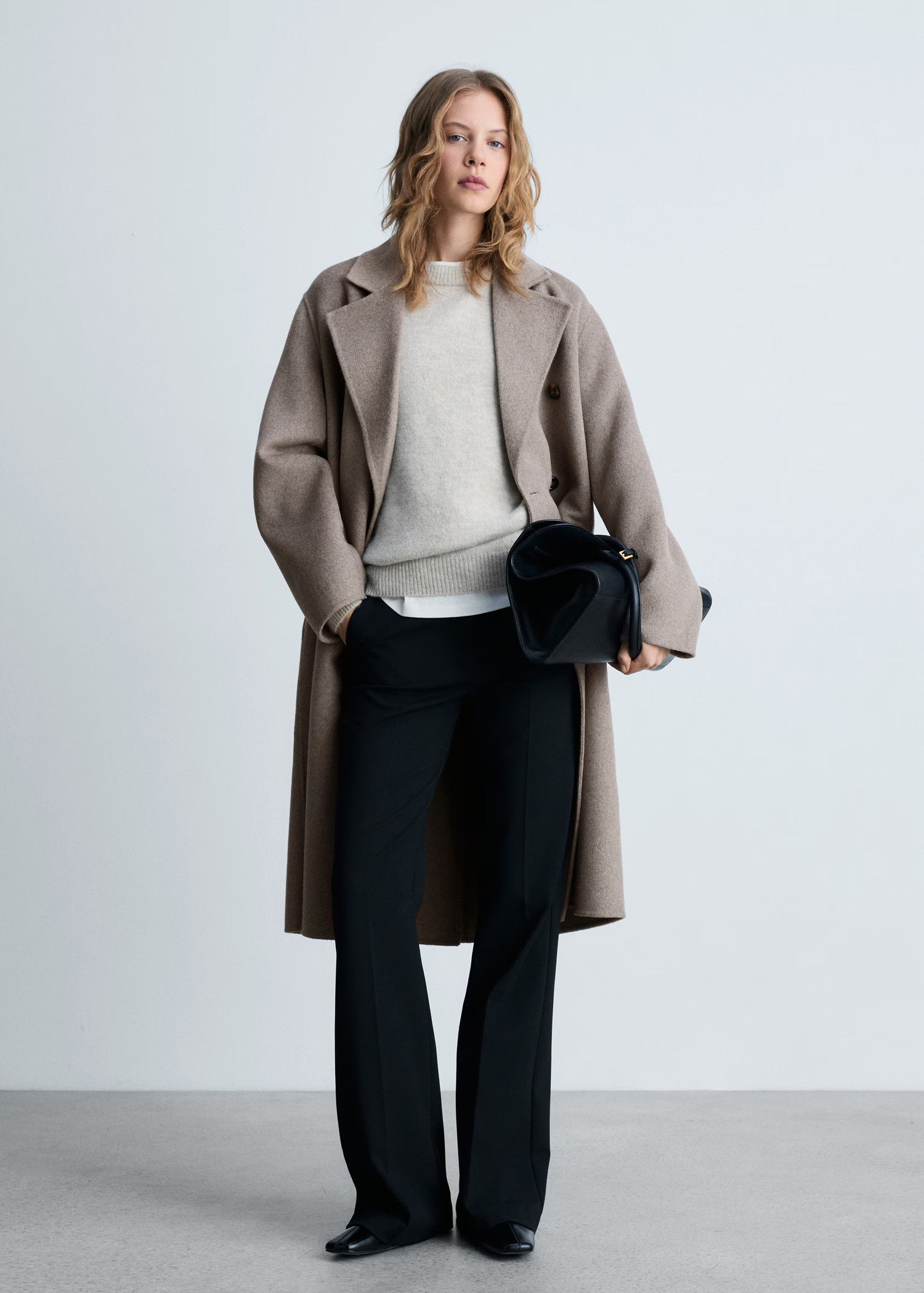 Oversize handmade long coat - Women | MANGO USA | Mango (US/MX/AU)