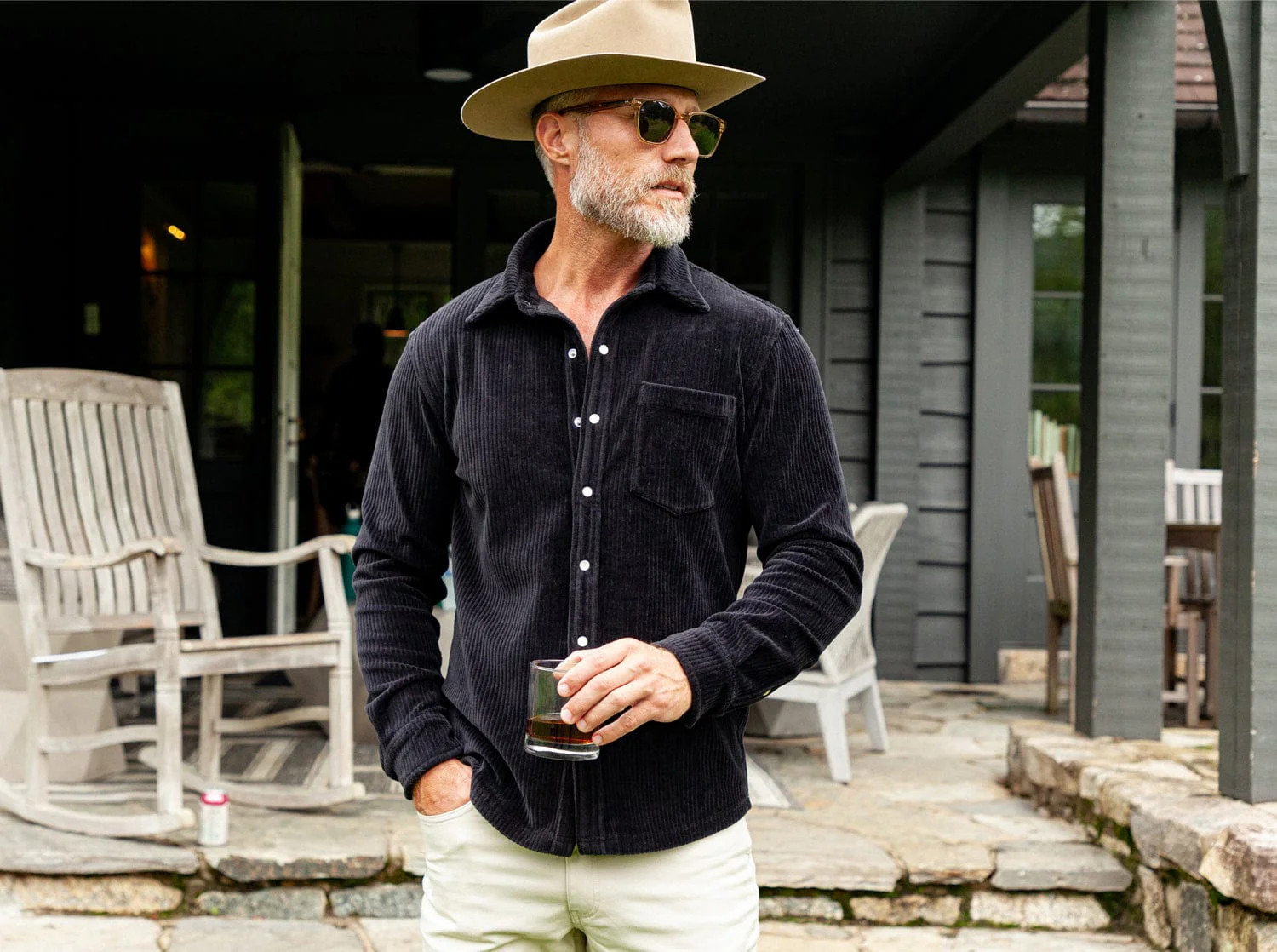 The Velour Pearl Snap - Black Stallion | Criquet Apparel