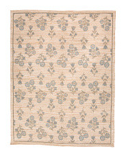 8x10 Jute Hand Woven Floral Rue Area Rug | Marshalls