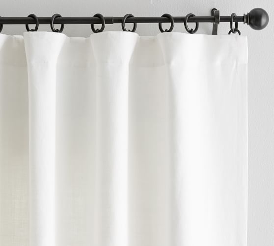 Belgian Linen Curtain Made with Libeco™ Linen - White | Pottery Barn (US)