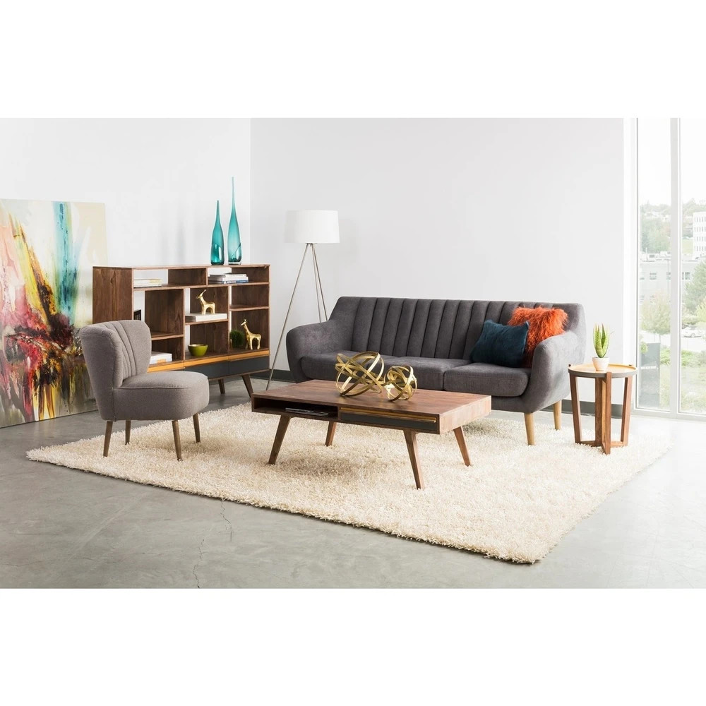 Aurelle Home Mid Century Modern Coffee Table - 45" x 24" (Natural) | Bed Bath & Beyond