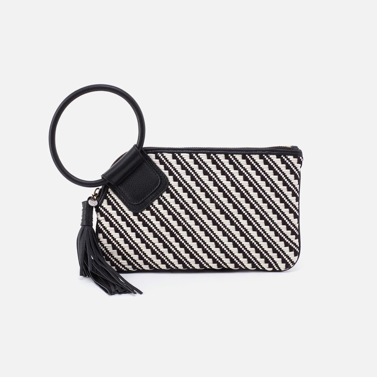 Sable Wristlet in Artisan Weave - Black and White | HOBO Bags