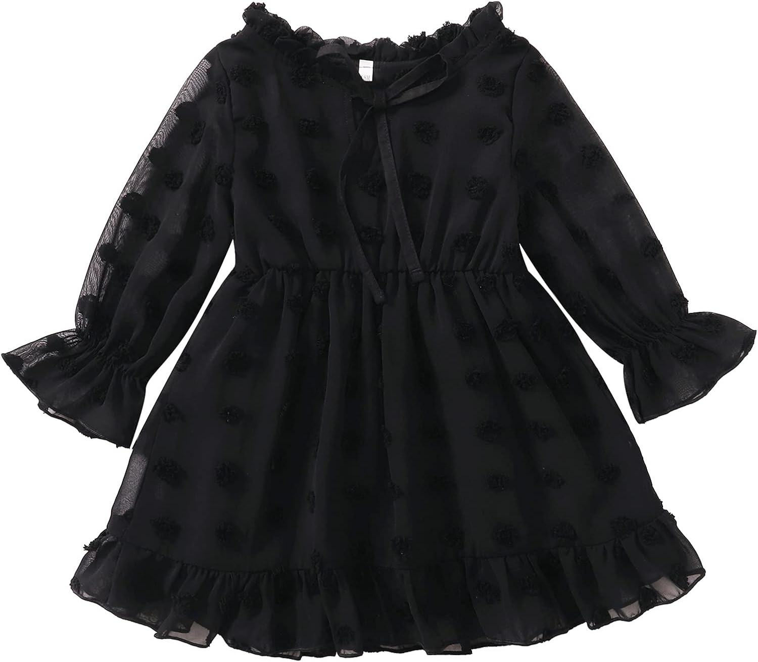 Amazon.com: Mommy and Me Matching Dresses Kids Swiss Dot Babydoll Dresses for Fall Black 5Y : Clo... | Amazon (US)
