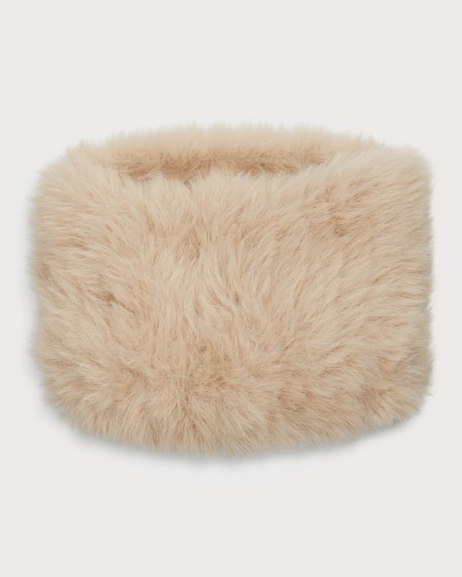 La Fiorentina Faux Fur Plush Headband | Neiman Marcus