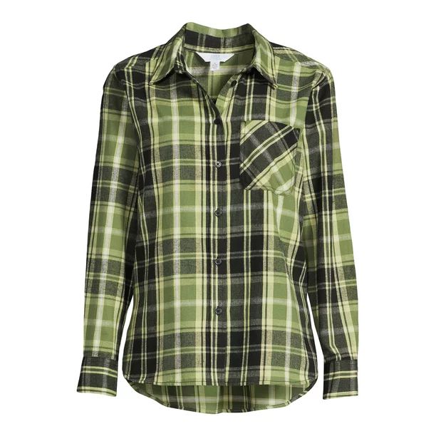 Time and Tru Women's Flannel Shirt - Walmart.com | Walmart (US)