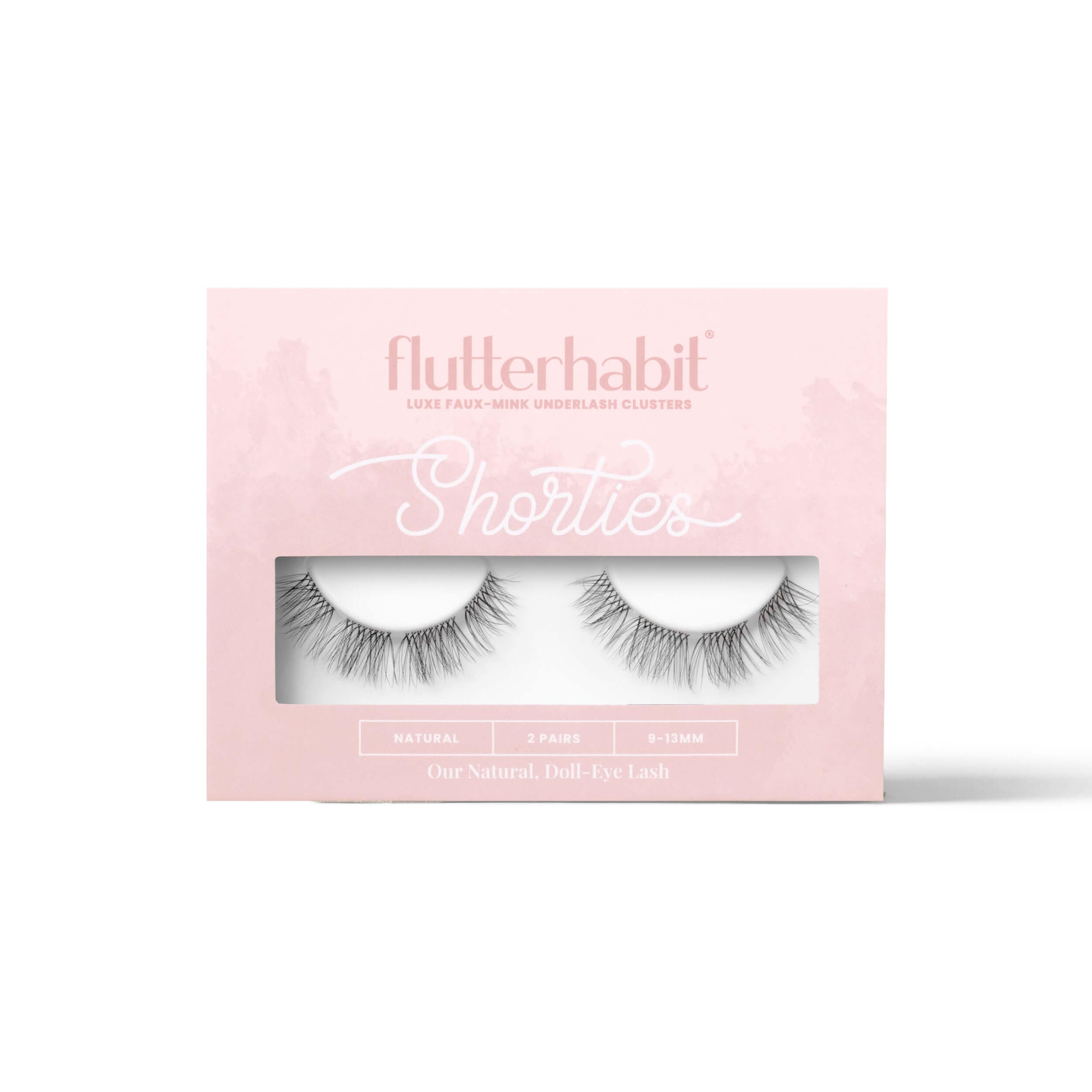 FlutterHabit The Shorties Lashes, 2 Sets of Eyelashes, DIY Natural Lash Extensions, Up to 10 Day ... | Amazon (US)
