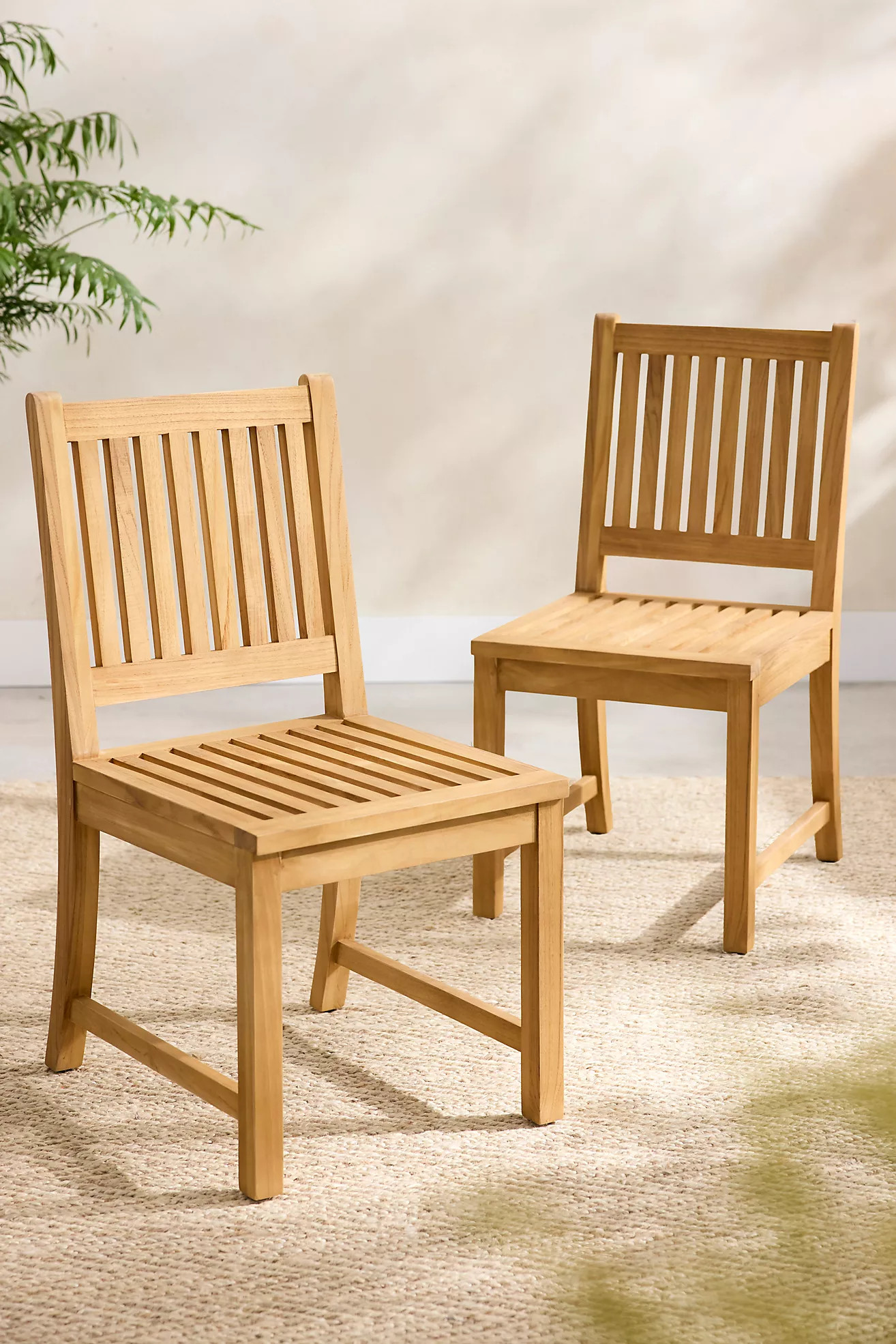 Classic Teak Side Chairs, Set of 2 | Terrain