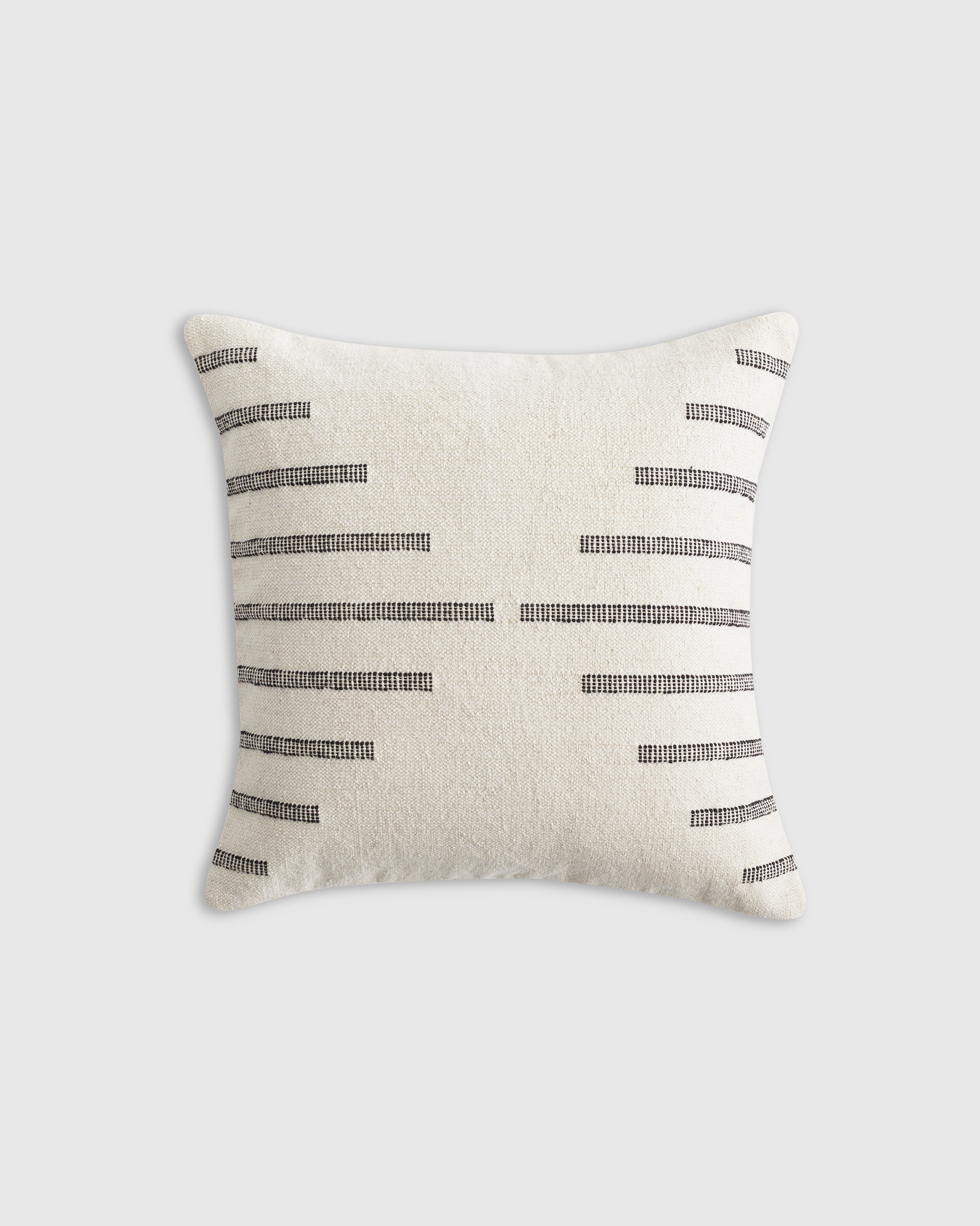 Quince | Bold Stripe Pillow Cover in Black, Size 20x20, Cotton | Quince