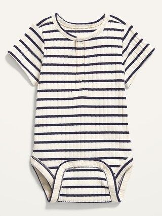 Unisex Rib-Knit Henley Bodysuit for Baby | Old Navy (US)