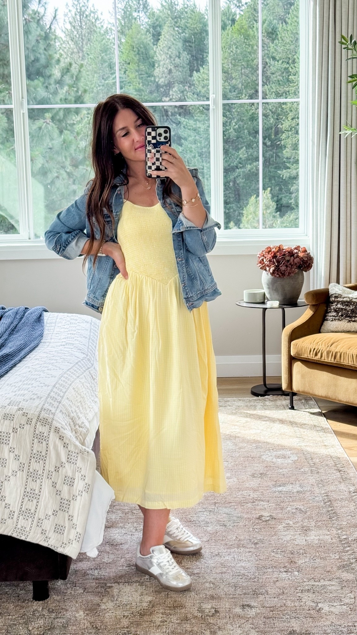 The cutest summer dress from Target. Dress it up with wedges or heels for church or a wedding or wear w sneaks for a more casual look. The yellow gingham is so cute & I love the cut & that it has pockets. Wearing XS 

Dress, butter, yellow, summer outfit, Midi, wedges, clear, wedges, target,ootd, sneakers, denim jacket, old navy, madewell , wedding guest dress, vacation outfit, date night, linen 

#LTKStyleTip #LTKShoeCrush #LTKFindsUnder50