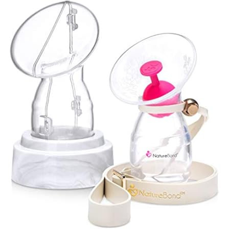 NatureBond Silicone Breastfeeding Manual Breast Pump Milk Saver Suction. All-in-1 Pump Strap, Stoppe | Amazon (US)