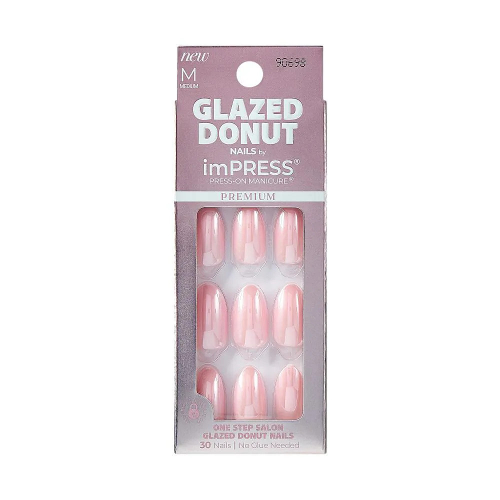 Unha Postiça Impress Glazed Donut Strawberry Glazed - Kiss New York Rosa | DrogaRaia (BR)