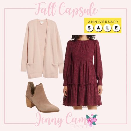 #nsale fall capsule wardrobe dress cardigan booties

#LTKsalealert #LTKxNSale #LTKstyletip