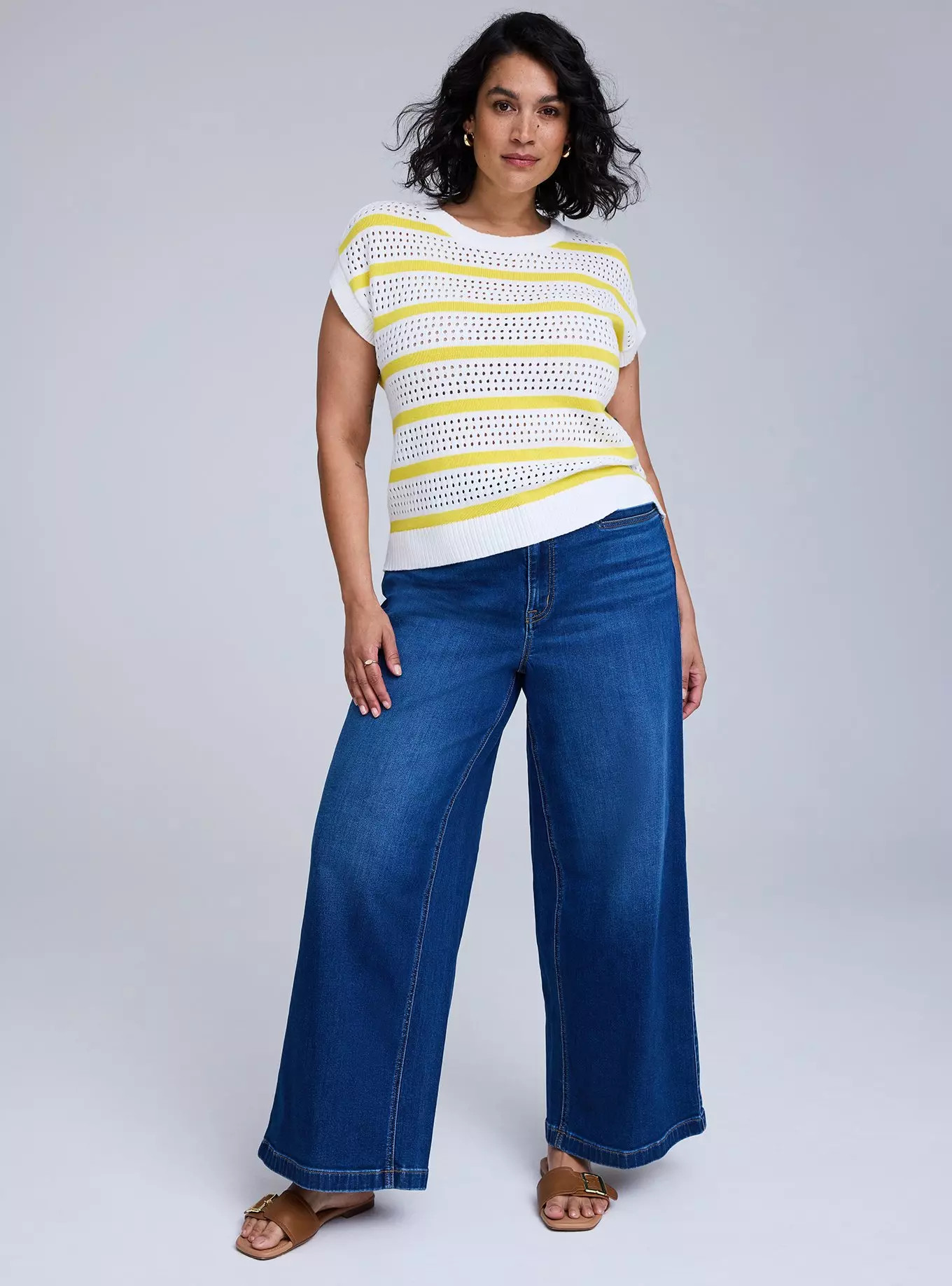 Belle Isle Crop High-Rise Wide Leg Jean | Torrid (US & Canada)