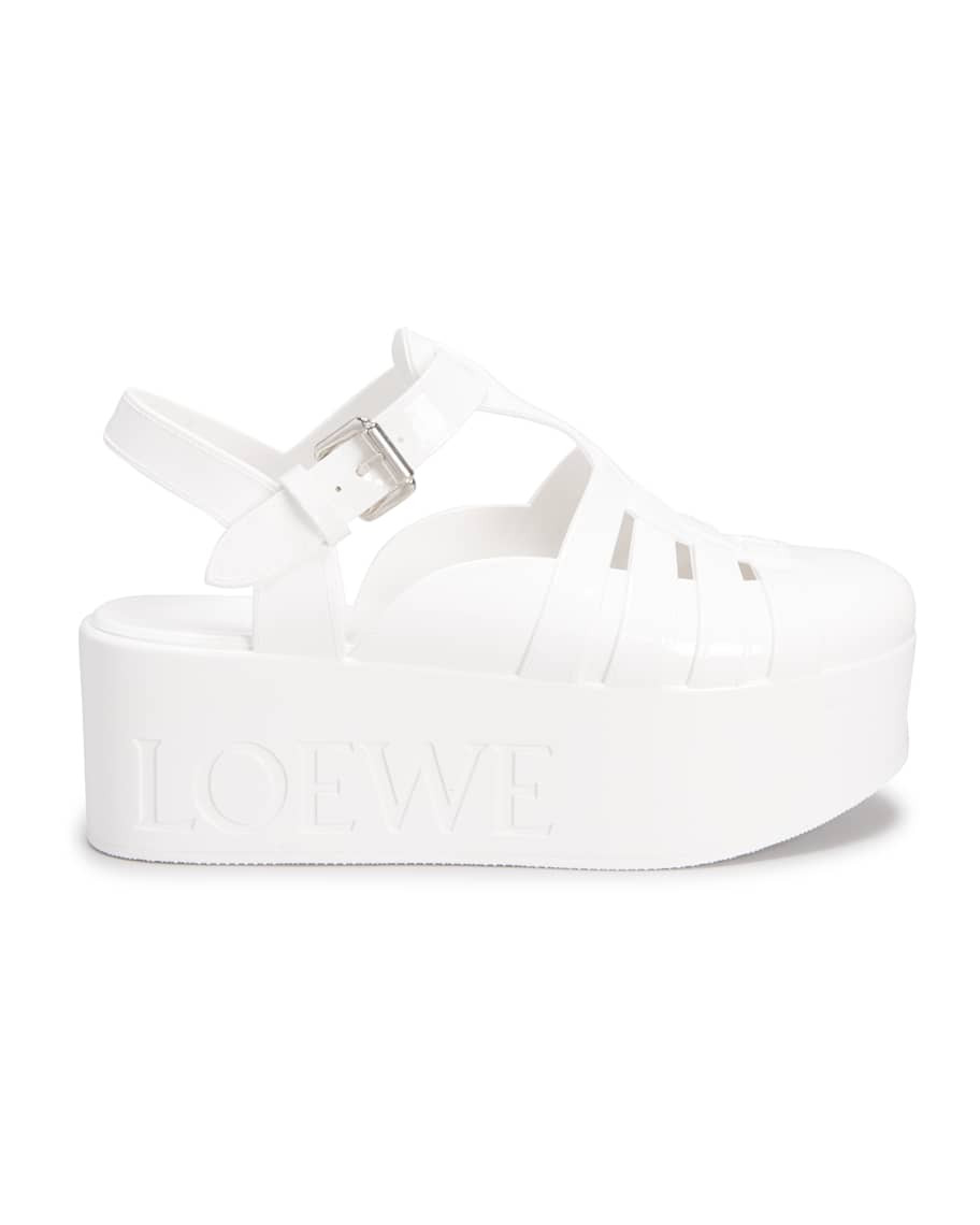 Loewe Rubber Wedge Platform Fisherman Sandals | Neiman Marcus