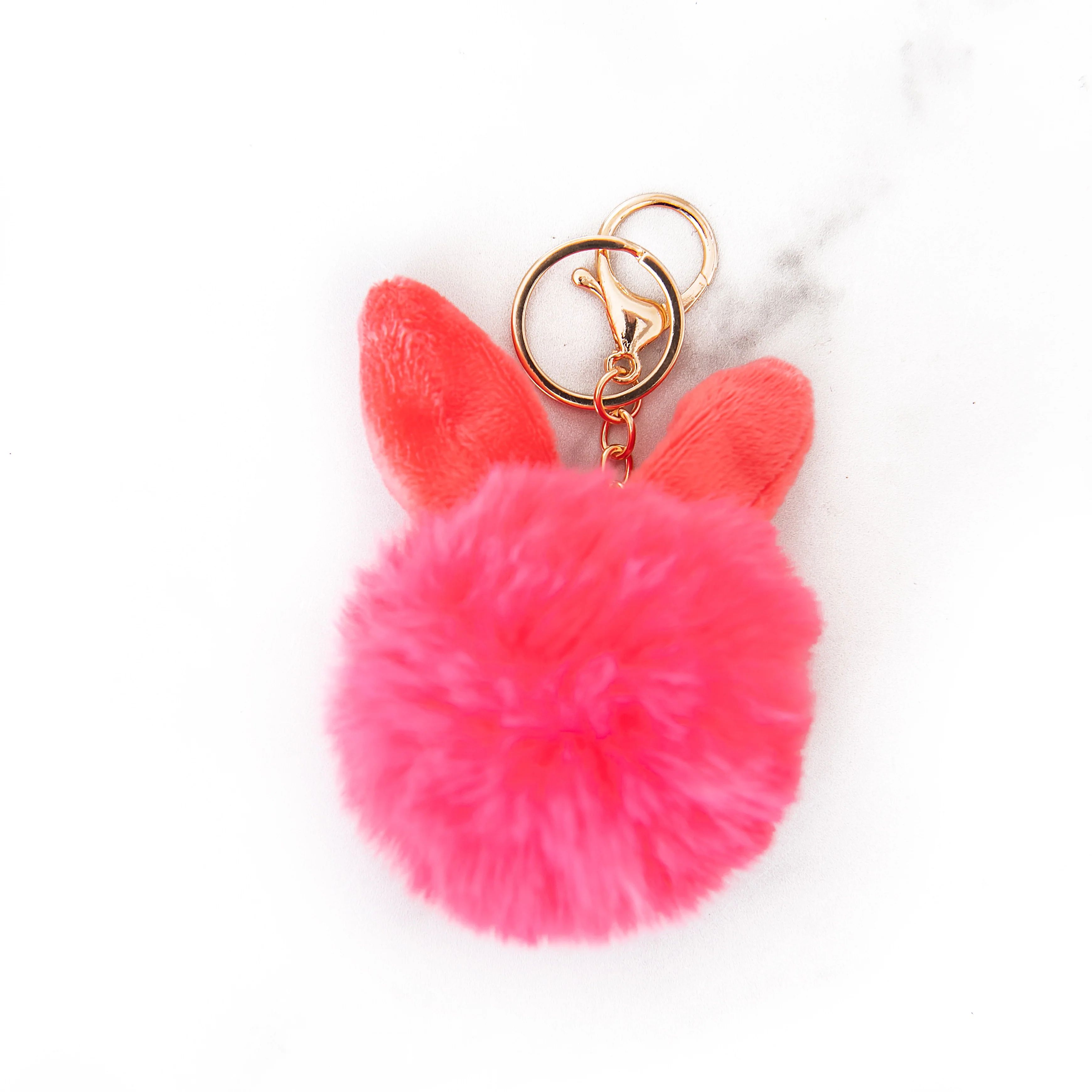 Bunny Pom Pom Key Chain | Pink | Golden Thread