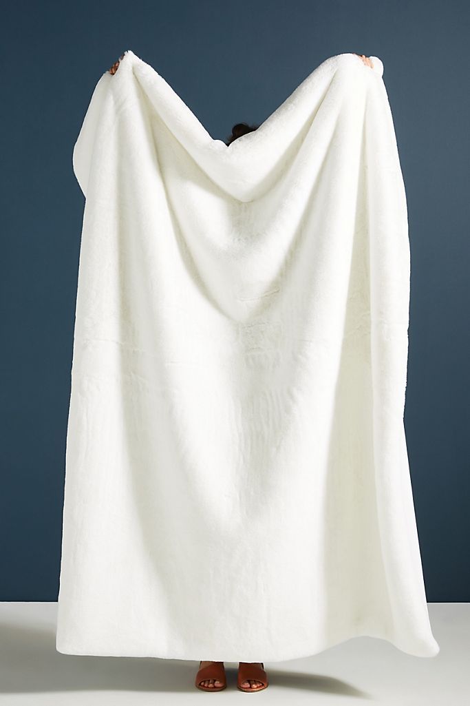 Sophie Faux Fur Throw Blanket | Anthropologie (US)