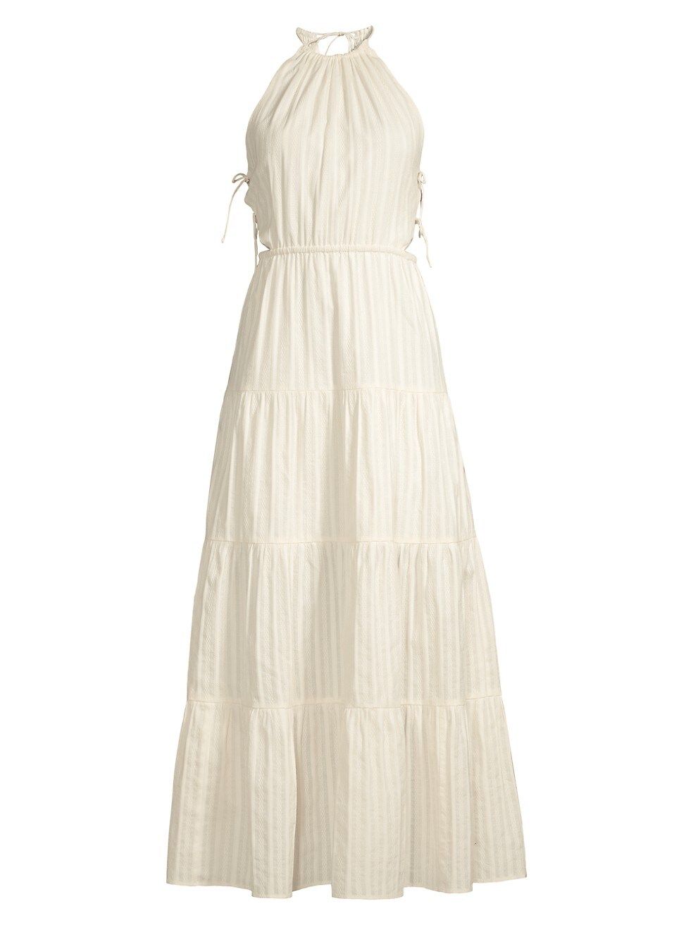Kendall Tiered Halter Cotton Maxi Dress | Saks Fifth Avenue