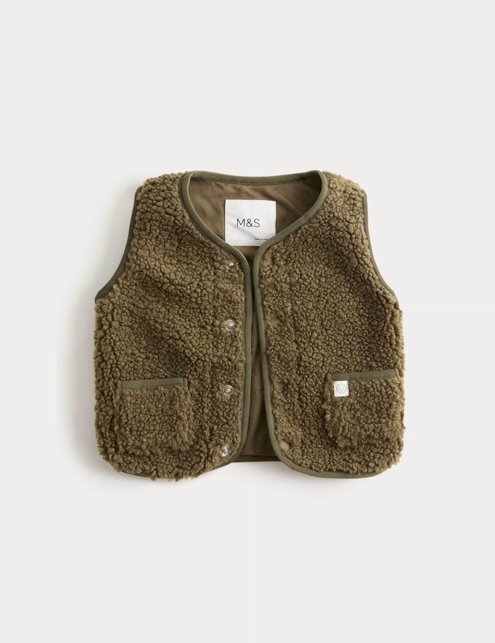 Borg Gilet (0-3 Yrs) | M&S Collection | M&S | Marks & Spencer (UK)